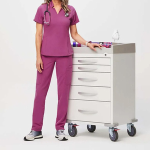 New Design Summer Medical Hospital <b>Scrub</b> Uniform 100% Cotton Paramedical Outfit Wholesale Work <b>Clothes</b> Low MOQ Nurse Top & Pants - Product Image 6