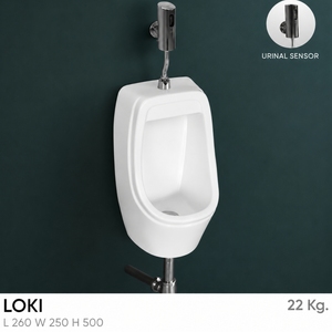 Urinoir en céramique moderne à capteur LOKI pour lieux publics - Product Image 2