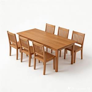 Juego de Mesa y Sillas de Comedor de Madera de Teca Premium para Patio, Restaurante, Hotel, Jardín, Patio Trasero, Muebles Duraderos para Exteriores - Product Image 2