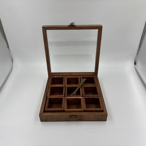 Handmade Wooden Spice <b>Box</b> | Indian Rosewood <b>Masala</b> Dabba Storage Container | Kitchen Organizer with Lid Spoon Set - Product Image 3