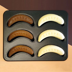 Molde Profesional para Pastel en Forma de Plátano con 6 Cavidades, Letras BANANA en Relieve, Revestimiento Antiadherente de PTFE, Apto para Horno, Libre de BPA, Acero al Carbono - Product Image 5