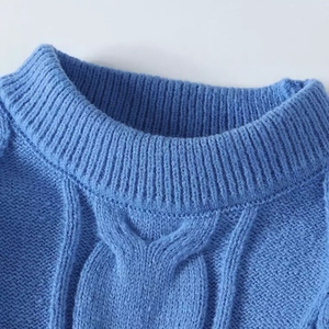 เสื้อสเวตเตอร์คอกลมถักนุ่มพิเศษสำหรับผู้ชาย แขนยาว สวมใส่สบาย อุ่น น้ำหนักเบา เหมาะสำหรับฤดูหนาว ใส่ได้ทุกวัน - Product Image 5