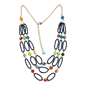Collar de Cuentas Multicolor de Varias Capas Barode, Joyería para Mujer, Estilo Tribal, Pieza de Moda, Hecho a Mano - Product Image 5