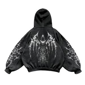 Sudaderas con Capucha Cortas y Holgadas para Hombre, Impresión Digital Personalizada, Corte Regular, 100% Poliéster, Lavado Ácido, Sudadera de Invierno - Product Image 3