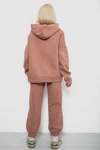 Conjunto de Sudadera con Capucha y Pantalones Deportivos para Mujer, Color Sólido, Corte Holgado, Largo Completo, Felpa de Algodón, Ropa Casual de Otoño - Product Image 3