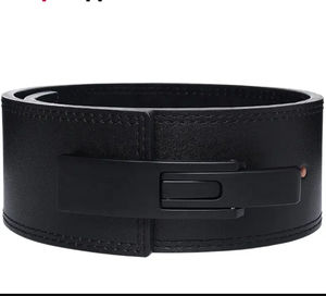 Cinturón de Powerlifting de Cuero Genuino de Doble Hebilla, Cinturón de Cuero Blanco de Doble Hebilla para Gimnasio y Fisicoculturismo - Product Image 5