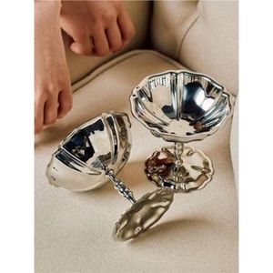 Ensemble de coupes à glace modernes en acier inoxydable, coupes à dessert en métal argenté, bacs à sorbet sur pied pour l'hôtellerie et la restauration (vente en gros) - Product Image 2