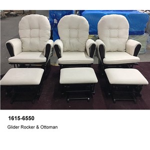 1615-2070 Solid Wood Glider Rocker & Ottoman - Product Image 2