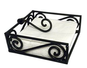 Panier à serviettes en métal finition antique avec un look vintage, idéal pour les collectionneurs et les amateurs d'objets de style traditionnel - Product Image 1