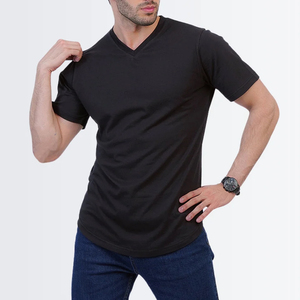 T-shirt pour homme en coton 100% à col en V, style tendance, de haute qualité, impression personnalisée, écologique, séchage rapide - Product Image 6