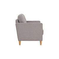 Sofá Seccional Moderno Minimalista de Dos Plazas, Tapizado en Tela, con Estructura de Madera Sólida, Cómodo y Duradero, Ideal para Apartamentos y Hoteles