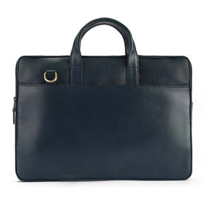 Luxury Genuine Leather Business Briefcase for Men Zipper Closure Business Office Carry <b>Bag</b> Durable Custom Logo Available - Product Image 1