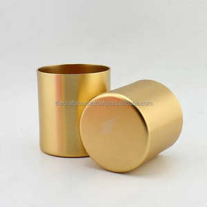 Support de Bougie Votive en Acier Doré Personnalisé, Finition Brossée, Résistant à la Chaleur, Écologique, Pot à Bougie Vide, Métal de Luxe Fait Main, Vente en Gros - Product Image 1