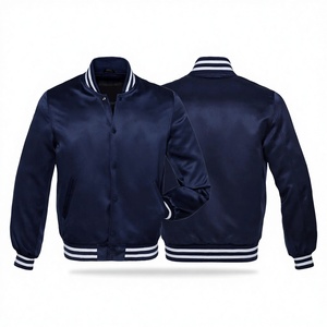 Wholesale Price High Quality Woolen Bomber Varsity <b>Jacket</b> Custom Made Embroidery Front Reversible Eco-Friendly Unisex Winter - Product Image 1