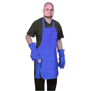Premium Quality Side Cowhide Split Leather <b>Fire</b> Retardant Welding Apron Industrial Safety Working Welder Aprons for Sparks - Product Image 5