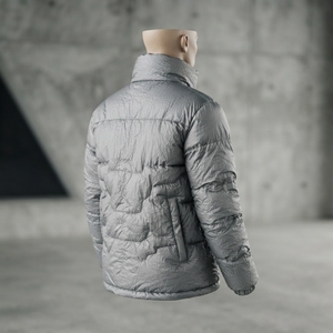 Men <b>Lightweight</b> <b>Puffer</b> <b>Jacket</b> Crinkle Fabric High Collar Quilted Winter Warm Insulated Casual Outdoor <b>Jacket</b> OEM ODM - Product Image 2