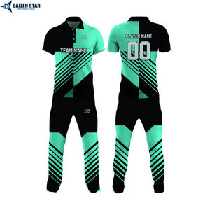Men's Maroon Black Yellow Contrast Stripe Short Sleeve cricket uniform With Matching <b>Pants</b> Quick Dry Regular Fit All Season - Product Image 4