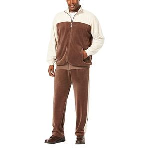 Ensemble de survêtement deux pièces en velours à capuche pour homme, mélange de coton, respirant et léger, idéal pour l'hiver et le sport – Vente en gros - Product Image 6