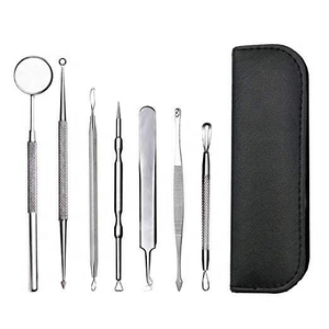 Kit de herramientas para eliminar puntos negros, juego premium de 7 piezas de acero inoxidable para eliminar puntos negros y espinillas. - Product Image 4