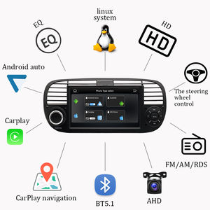 Autoradio Android 7 pouces en gros avec Carplay et GPS pour FIAT 500 Abarth 2007-2015 – <span class=keywords><strong>Lecteur</strong></span> <span class=keywords><strong>DVD</strong></span>, Navigation, Multimédia et Stéréo - Product Image 2