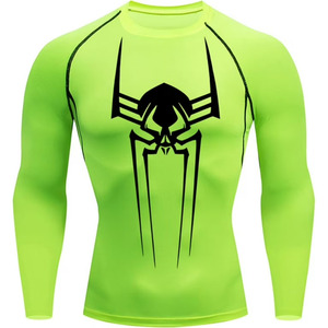 Camiseta de Compresión de Manga Larga para Hombre, Cuello Redondo, Secado Rápido, Ajuste Delgado, Deportiva, Tejido de Spandex, Transpirable y Ecológica - Product Image 1