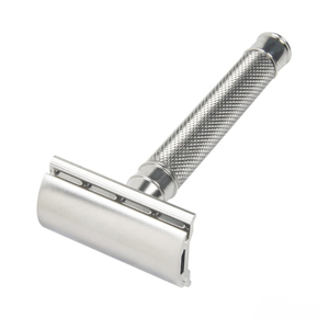 Maquinilla de Afeitar de Seguridad de Doble Filo de Acero Inoxidable Premium, Herramienta de Afeitado en Húmedo Reutilizable para Hombres - Product Image 1
