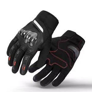 Guantes de Motocicleta de Cuero Personalizados para Hombre y Mujer, Servicio OEM con Diseño de Logotipo Personalizado, Equipo Deportivo Aplicable para Carreras de Motos - Product Image 4