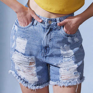 Shorts de Mezclilla para Mujer, Diseño Moderno con Estampado Láser, Shorts de Mezclilla Casuales y Cómodos para Verano - Product Image 5