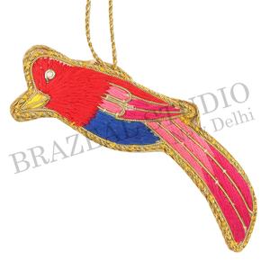 Brazeal Studio - Ornements de Noël personnalisés faits à la main en velours satiné écologique, brodés de perles, fils dorés, fabrication artisanale - Product Image 2