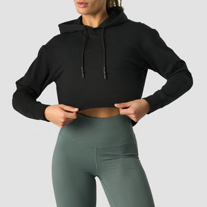Sudaderas con Capucha Cortas y Holgadas Personalizadas 2025 para Mujer, Sudadera Ligera de Algodón y Felpa para Mujer, Ropa Urbana - Product Image 2