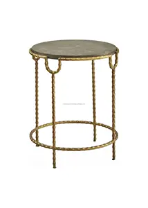 <b>Nesting</b> <b>Round</b> Metal Coffee <b>Table</b> Set with Wood Top Modern Design Stackable & Portable Space Saving Furniture Zahid Exports - Product Image 2