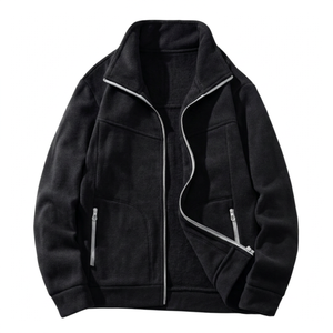 Chaqueta de Forro Polar para Hombre y Mujer, Cuello Alto, Cierre Completo, Formal, Invierno, Resistente al Viento, Transpirable, Corte Regular, Tejido de Poliéster - Product Image 2