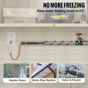 Cavo Riscaldante Autorigenerante da 36,5 Metri (120 Piedi) 5W/ft per Protezione Antigelo di Tubi in PVC, Tubi Metallici, Plastica e Coperture Riscaldanti - Product Image 5