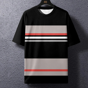Camiseta de Manga Corta para Hombre, 100% Algodón, Cuello Redondo, Corte Regular, Estilo Casual Elegante, Tejido Transpirable, Logotipo Frontal - Product Image 6