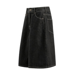 Shorts en jean bleu foncé coupe ample pour homme – Nouveauté, best-seller, respirant, décontracté, de luxe, personnalisable. - Product Image 3