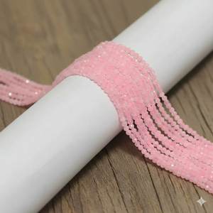 Wholesale 2mm <b>Rose</b> <b>Quartz</b> Natural Gemstone Round Micro Faceted Beads for DIY Jewelry Bracelet Necklace <b>Earrings</b> Making - Product Image 1