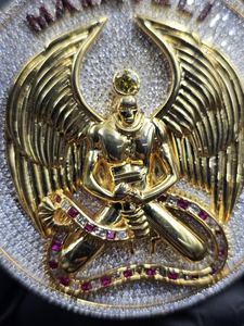 จี้รูปปีกนางฟ้ามาคาเวลี จี้ฮิปฮอปประดับเพชร จี้เงินแท้ 925 สไตล์ทูพัค จี้แร็ปเปอร์แบบหรูหรา - Product Image 4