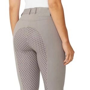 Nuevos pantalones de montar para mujer, personalizados, grises, con agarre de silicona, mallas de equitación para mujer, pantalones de equitación. - Product Image 6