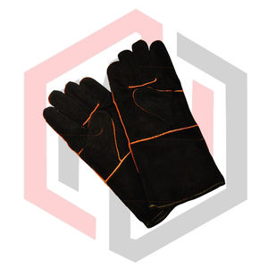 Gants de soudage en cuir de vache, paume renforcée, pour soudeurs TIG MIG, antistatiques et anti-chocs, pour pompiers - Product Image 4