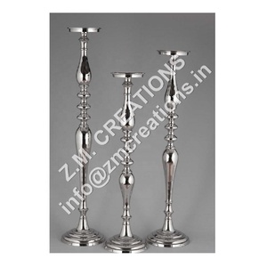 Modern Nickel <b>Candlestick</b> <b>Holders</b> Metal Pillar Stand for Decoration Hot Selling Trending Design - Product Image 1