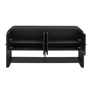 Consolle Versatile U_Style con Doghe in Legno Intrecciato e Impiallacciatura in Legno Massello per Ingresso, Corridoio, Soggiorno o Foyer - Product Image 4