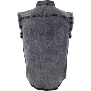 Camisa de Franela Clásica Informal de Cuero para Hombre 2025, con Botones y Mangas Deshilachadas, Chalecos y Chaquetas - Product Image 3