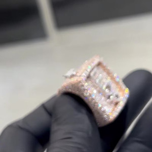 Encanto de diamante Natural de corte brillante amarillo de 10K personalizado único de moda IGI certificado bisel de oro ajuste compromiso de boda - Product Image 5