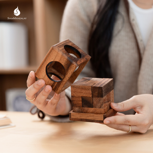 3D Wooden Soma 7 x 7 x 7 cm <b>Cube</b> Puzzle <b>Magnetic</b> Brain Teaser Montessori Educational Toy Made From Non-Toxic Safe For Little Han - Product Image 1