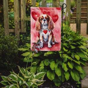 Cavalier Spaniel Día de San Valentín Bandera de jardín Buzón decorativo multicolor y cartel de patio para ilustraciones de césped para camas de flores - Product Image 2