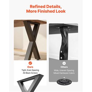 Patas de Muebles de Acero Resistentes de 29.5'' de Alto x 23.6'' de Ancho, Diseño Modular, Fácil Montaje, Carga Máxima de 2204 Libras, para Muebles del Hogar - Product Image 4