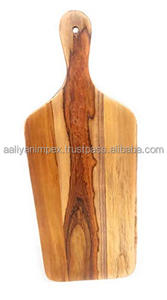 AALIYAN IMPEX-Tabla de cortar de bambú sostenible y ecológica con mango, plato de pizza original de madera de coco para restaurante - Product Image 2