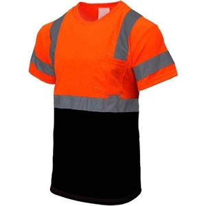 T-shirt réfléchissant haute visibilité pour homme, 260 grammes, vente en gros, vêtements de sécurité routière OEM avec réflecteur de sécurité - Product Image 1