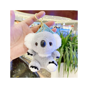 Cute Cartoon Animal Plush Keychains Soft Toy 3D Shape Pink White Gray Yellow <b>Orange</b> - Product Image 5