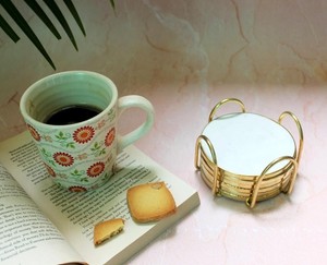 Resin <b>Coasters</b> With Colorful Embedded Designs Waterproof Heat Resistant <b>Drink</b> Mats <b>for</b> Coffee Tea Juice and Beverages - Product Image 4